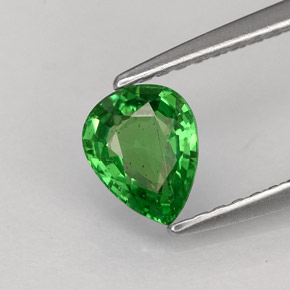 Grenat tsavorite vert naturelle en forme de poire, 0,70 ct, SI