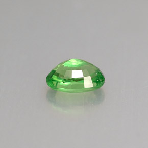 Grenat tsavorite vert chrome naturelle coupe ovale, 0,68 ct, SI