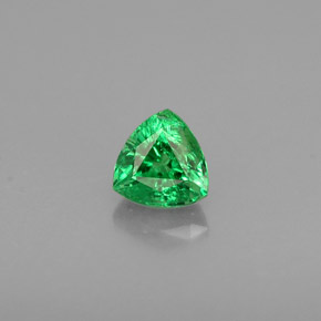 Grenat tsavorite vert naturelle trillion, 0,34 ct, VS