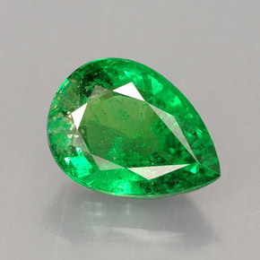 Grenat tsavorite vert naturelle en forme de poire, 2,06 ct, SI