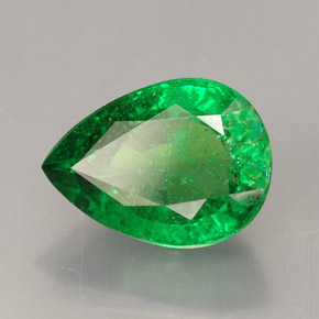 Grenat tsavorite vert naturelle en forme de poire, 2,06 ct, SI