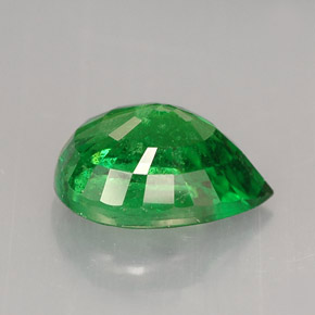 Grenat tsavorite vert naturelle en forme de poire, 2,06 ct, SI