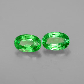 Achetez naturel ct vert grenat tsavorite gems, coupe ovale, en provenance tanzanie chez gemselect. en stock, livraison internationale!