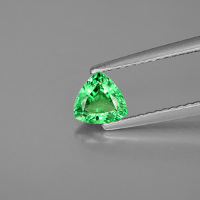 Grenat tsavorite vert naturelle trillion, 0,57 ct, VS