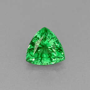 Grenat tsavorite vert naturelle trillion, 0,55 ct, VS