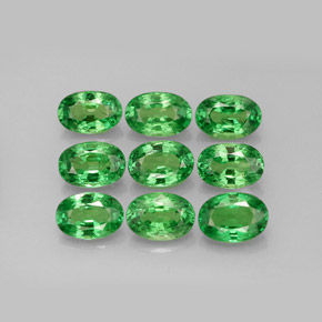 Achetez naturel ct vert grenat tsavorite gems, coupe ovale, en provenance tanzanie chez gemselect. en stock, livraison internationale!