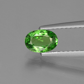 Grenat tsavorite vert naturelle coupe ovale, 0,58 ct, VVS-VS