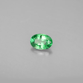 Grenat Tsavorite Vert chrome naturelle Coupe ovale, 0.56 ct, VS