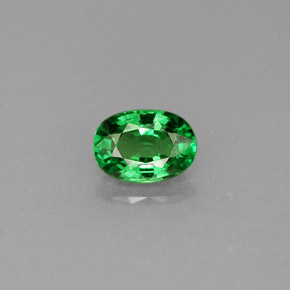 Grenat Tsavorite Vert chrome naturelle Coupe ovale, 0.69 ct, VS