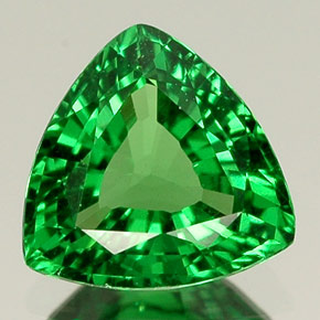 Grenat Tsavorite Vert éclatant naturelle Trillion, 1.05 ct, VS