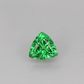 Grenat tsavorite vert naturelle trillion, 0,41 ct, VS