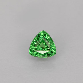 Grenat tsavorite vert naturelle trillion, 0,40 ct, VS