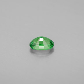Grenat tsavorite vert naturelle coupe ovale, 0,71 ct, VS