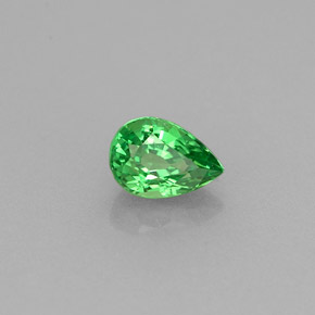 Grenat tsavorite vert naturelle en forme de poire, 0,46 ct, VVS-VS