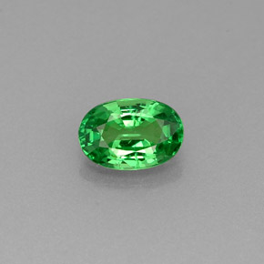 Grenat tsavorite vert naturelle coupe ovale, 0,63 ct, VVS-VS