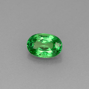 Grenat tsavorite vert naturelle coupe ovale, 0,63 ct, VVS-VS