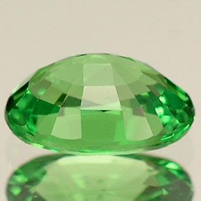Grenat tsavorite vert naturelle coupe ovale, 0,64 ct, VVS