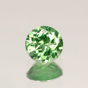 Grenat Tsavorite Vert éclatant naturelle Coupe roude, 0.41 ct, VVS-VS
