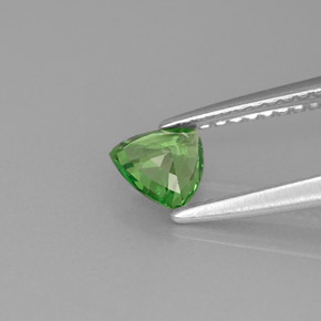 Grenat tsavorite vert naturelle trillion, 0,45 ct, VS