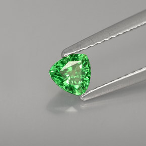 Grenat Tsavorite Vert chrome naturelle Trillion, 0.39 ct, VS