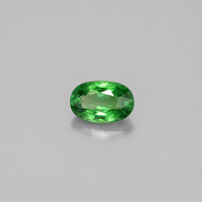 Grenat tsavorite vert naturelle coupe ovale, 0,62 ct, VS-SI