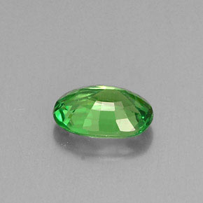 Grenat tsavorite vert naturelle coupe ovale, 0,64 ct, VVS-VS