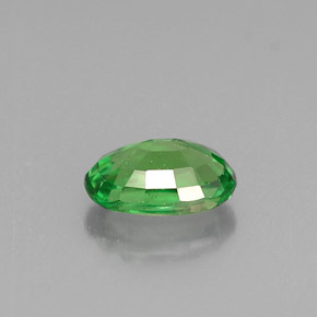 Grenat tsavorite vert naturelle coupe ovale, 0,65 ct, VS