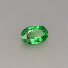 Grenat Tsavorite Vert chrome naturelle Coupe ovale, 0.60 ct, VS