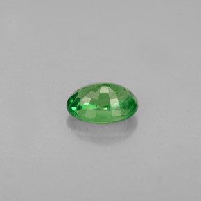 Grenat tsavorite vert naturelle coupe ovale, 0,68 ct, VS