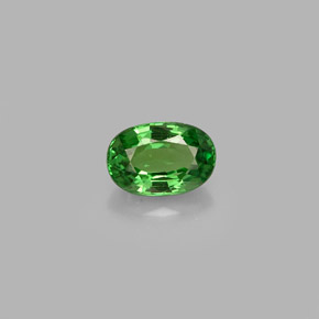 Grenat tsavorite vert naturelle coupe ovale, 0,58 ct, VVS-VS