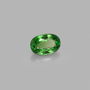 Grenat tsavorite vert naturelle coupe ovale, 0,58 ct, VVS-VS