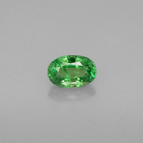 Grenat tsavorite vert naturelle coupe ovale, 0,63 ct, SI