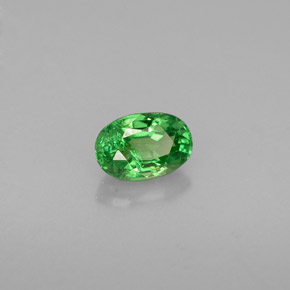 Grenat tsavorite vert naturelle coupe ovale, 0,63 ct, SI
