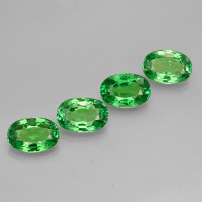 Achetez naturel ct vert grenat tsavorite gems, coupe ovale, en provenance tanzanie chez gemselect. en stock, livraison internationale!