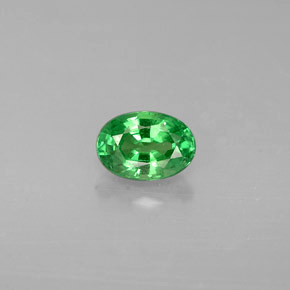 Grenat Tsavorite Vert chrome naturelle Coupe ovale, 0.61 ct, VS