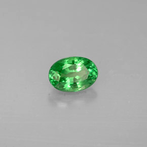 Grenat Tsavorite Vert chrome naturelle Coupe ovale, 0.61 ct, VS