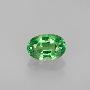 Grenat tsavorite vert naturelle coupe ovale, 0,61 ct, VS