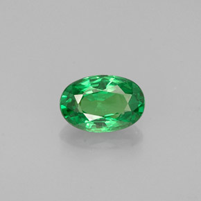 Grenat Tsavorite Vert chrome naturelle Coupe ovale, 0.51 ct, VS