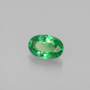 Grenat Tsavorite Vert chrome naturelle Coupe ovale, 0.51 ct, VS