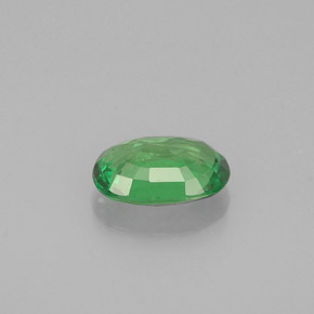 Grenat tsavorite vert naturelle coupe ovale, 0,55 ct, VS-SI