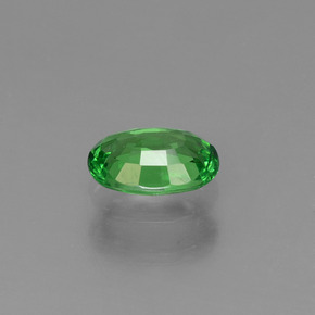 Grenat tsavorite vert naturelle coupe ovale, 0,52 ct, VS
