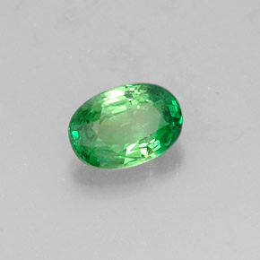 Grenat Tsavorite Vert chrome naturelle Coupe ovale, 0.62 ct, VS