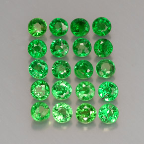 Achetez naturel ct vert grenat tsavorite gems, coupe roude, en provenance tanzanie chez gemselect. en stock, livraison internationale!