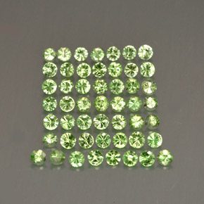Achetez naturel ct Vert Grenat Tsavorite gems, Coupe roude, En provenance Tanzanie chez GemSelect. En stock, livraison internationale!