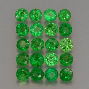 Achetez naturel ct Vert Grenat Tsavorite gems, Coupe roude, En provenance Tanzanie chez GemSelect. En stock, livraison internationale!
