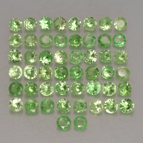 Achetez naturel ct Vert Grenat Tsavorite gems, Coupe roude, En provenance Tanzanie chez GemSelect. En stock, livraison internationale!