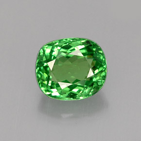 Grenat Tsavorite Vert chrome naturelle Coupe coussin, 1.20 ct, VVS-VS