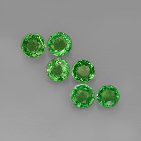 Achetez naturel ct vert grenat tsavorite gems, coupe roude, en provenance tanzanie chez gemselect. en stock, livraison internationale!