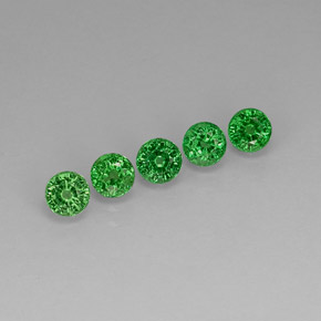 Achetez naturel ct vert grenat tsavorite gems, coupe roude, en provenance tanzanie chez gemselect. en stock, livraison internationale!
