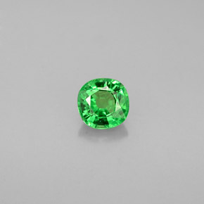 Grenat tsavorite vert naturelle coupe coussin, 0,46 ct, VS-SI
